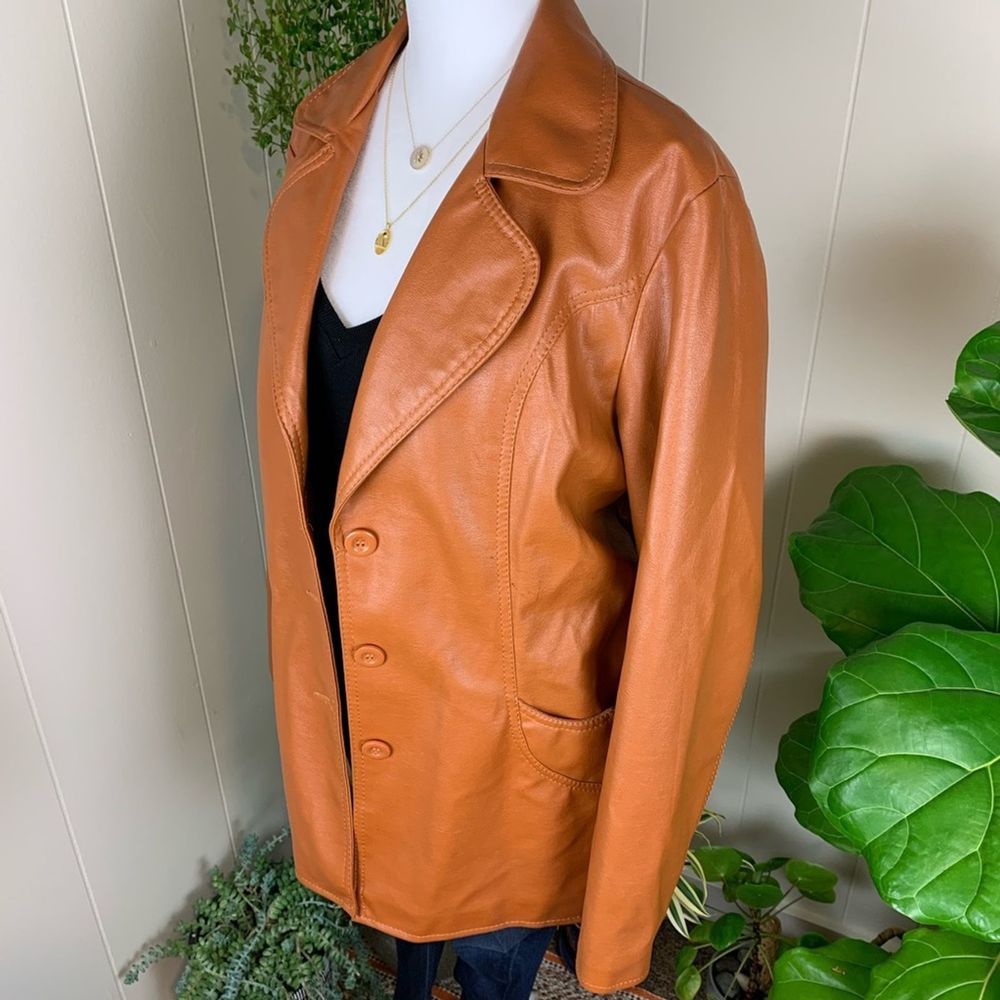 Fingerhut Tan Vinyl Vintage 70s Jacket